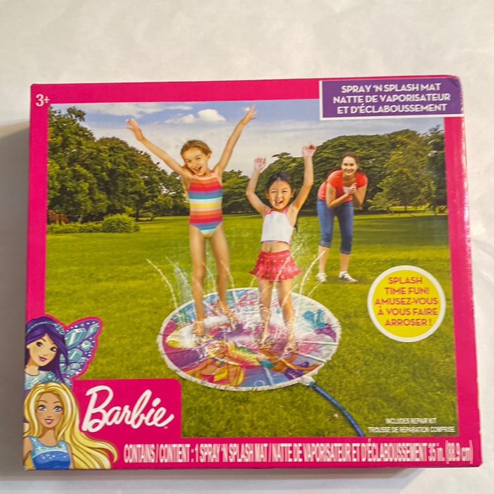 MATTEL BARBIE SPRAY 'N SPLASH MAT, Inflatable 35 inches